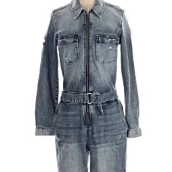 Kut from the Kloth Blue Denim Overalls - Picture 3 of 9